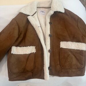 Zara Sherpa lined jacket